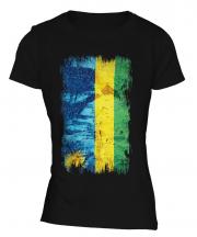 Rwanda Grunge Flag Ladies T-Shirt