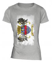 Saint Barthelemy Grunge Flag Ladies T-Shirt