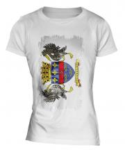 Saint Barthelemy Grunge Flag Ladies T-Shirt