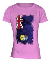 Saint Helena Grunge Flag Ladies T-Shirt