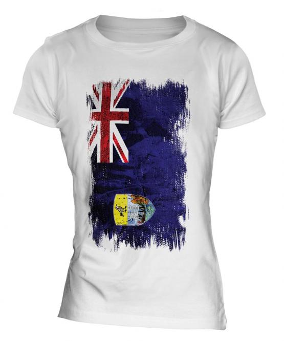 Saint Helena Grunge Flag Ladies T-Shirt