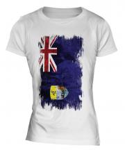 Saint Helena Grunge Flag Ladies T-Shirt