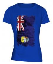 Saint Helena Grunge Flag Ladies T-Shirt