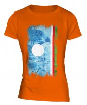 Sakha Republic Grunge Flag Ladies T-Shirt