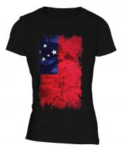 Samoa Grunge Flag Ladies T-Shirt