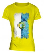 San Marino Grunge Flag Ladies T-Shirt