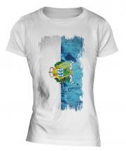 San Marino Grunge Flag Ladies T-Shirt