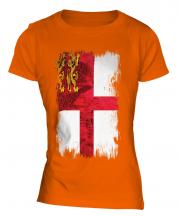 Sark Grunge Flag Ladies T-Shirt