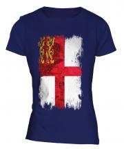 Sark Grunge Flag Ladies T-Shirt