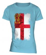 Sark Grunge Flag Ladies T-Shirt
