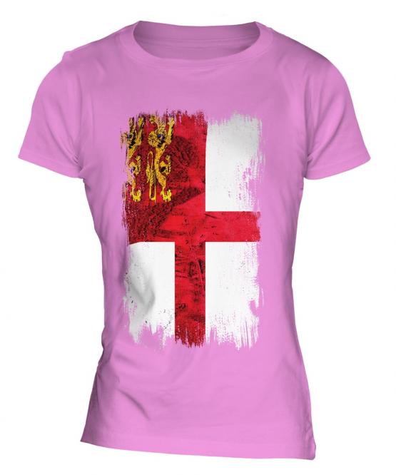Sark Grunge Flag Ladies T-Shirt