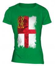Sark Grunge Flag Ladies T-Shirt