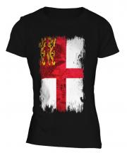Sark Grunge Flag Ladies T-Shirt