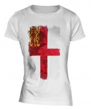 Sark Grunge Flag Ladies T-Shirt