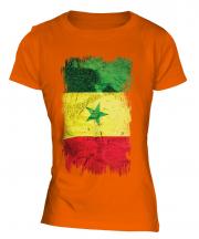 Senegal Grunge Flag Ladies T-Shirt