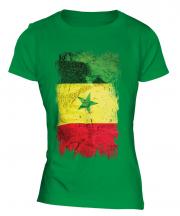 Senegal Grunge Flag Ladies T-Shirt