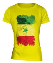 Senegal Grunge Flag Ladies T-Shirt