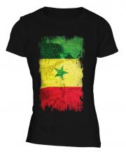 Senegal Grunge Flag Ladies T-Shirt
