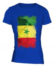 Senegal Grunge Flag Ladies T-Shirt