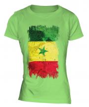Senegal Grunge Flag Ladies T-Shirt