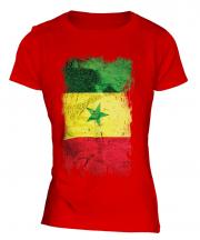 Senegal Grunge Flag Ladies T-Shirt
