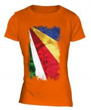 Seychelles Grunge Flag Ladies T-Shirt