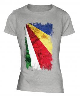 Seychelles Grunge Flag Ladies T-Shirt