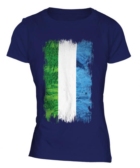 Sierra Leone Grunge Flag Ladies T-Shirt