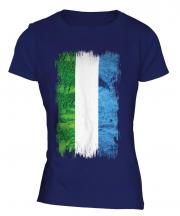 Sierra Leone Grunge Flag Ladies T-Shirt