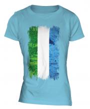 Sierra Leone Grunge Flag Ladies T-Shirt