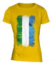 Sierra Leone Grunge Flag Ladies T-Shirt