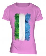 Sierra Leone Grunge Flag Ladies T-Shirt