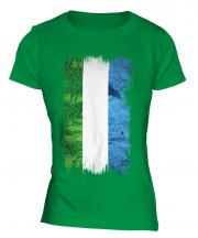 Sierra Leone Grunge Flag Ladies T-Shirt