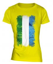 Sierra Leone Grunge Flag Ladies T-Shirt