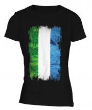 Sierra Leone Grunge Flag Ladies T-Shirt