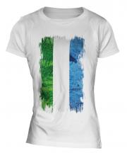 Sierra Leone Grunge Flag Ladies T-Shirt