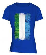 Sierra Leone Grunge Flag Ladies T-Shirt