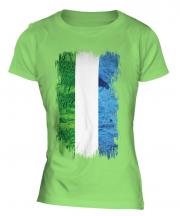 Sierra Leone Grunge Flag Ladies T-Shirt