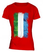 Sierra Leone Grunge Flag Ladies T-Shirt