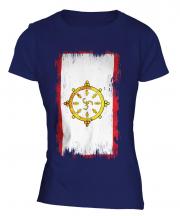 Sikkim Grunge Flag Ladies T-Shirt