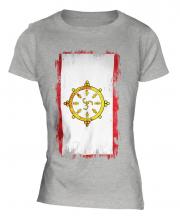 Sikkim Grunge Flag Ladies T-Shirt