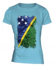 Solomon Islands Grunge Flag Ladies T-Shirt