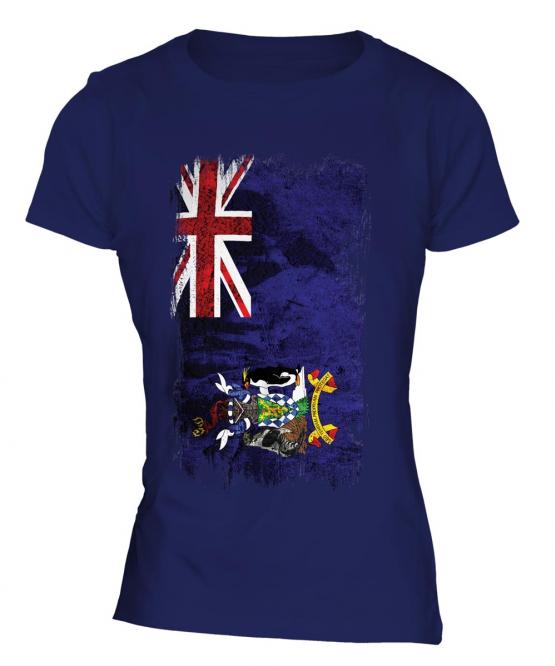 South Georgia Grunge Flag Ladies T-Shirt
