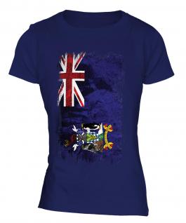 South Georgia Grunge Flag Ladies T-Shirt
