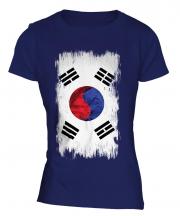 South Korea Grunge Flag Ladies T-Shirt