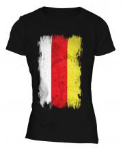 South Ossetia Grunge Flag Ladies T-Shirt
