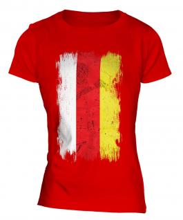 South Ossetia Grunge Flag Ladies T-Shirt