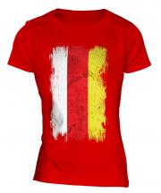 South Ossetia Grunge Flag Ladies T-Shirt