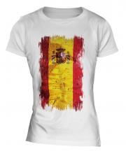 Spain Grunge Flag Ladies T-Shirt