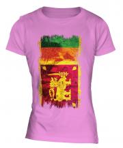 Sri Lanka Grunge Flag Ladies T-Shirt